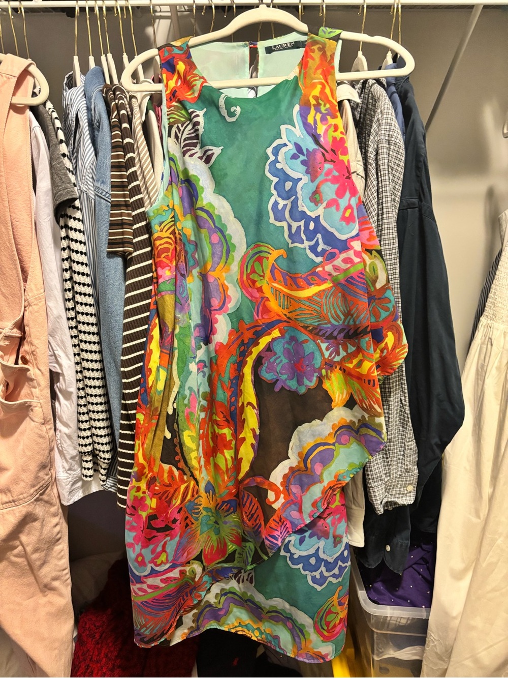 Lauren Ralph Lauren Colorful Floral Sleeveless Shift Dress Size 12